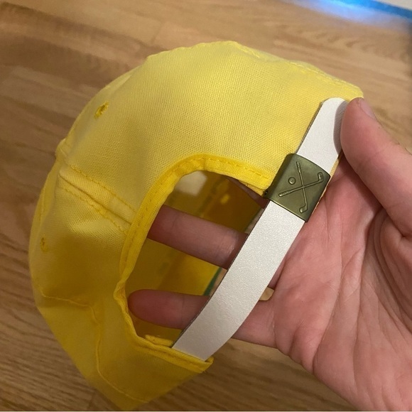 Vintage Straddle Duals John Deere Tractor Hat Strapback Yellow Green Rope - Picture 9 of 9